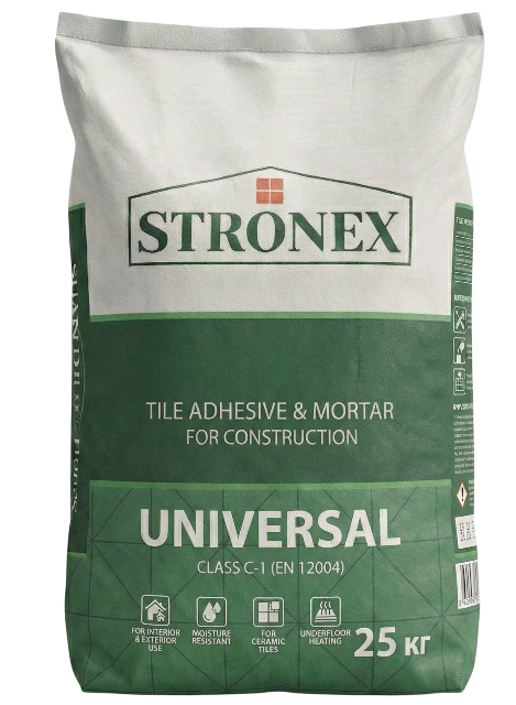 Мішок клею STRONEX UNIVERSAL C-1 25кг